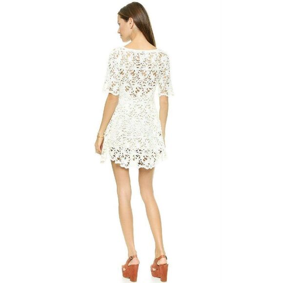 New Nightcap  by Clothing Daisy Lace White Mini Dress 2 - Picture 2 of 2